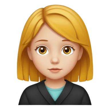 Sarı ve kumralımsı saç ela gözlü kücük kız sticker