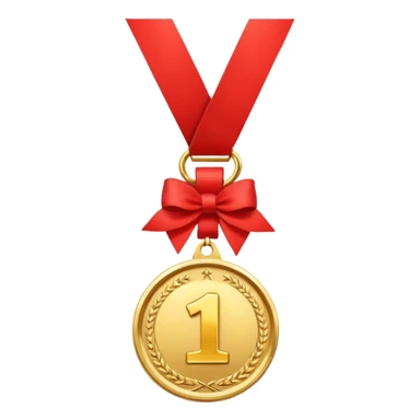 first place medal that is hung around the neck sticker