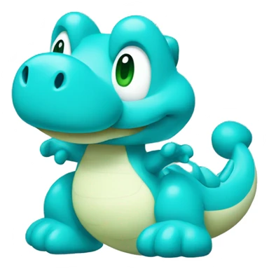 Cyan yoshi sticker
