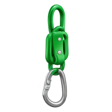 climbing carabiner realistic green  sticker