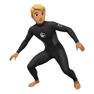 Kiter man con neopreno negro largo en el mar ,haciendo kite surf y un downloop sticker