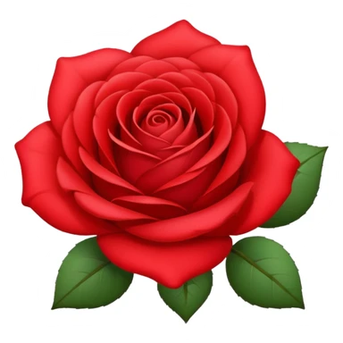 Rosa de color rojo y pequeña sin hojas  sticker