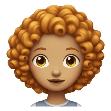 Ginger girl with curls  sticker