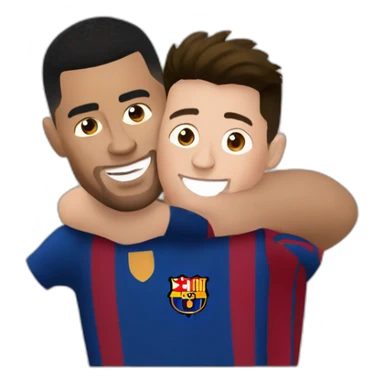 Hug between Ronaldo and Messi sticker