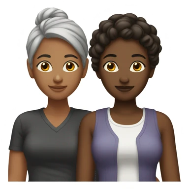 Interracial lesbian couple sticker