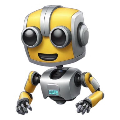 robot which is partying sticker