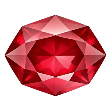 ruby gemstone with facets sticker