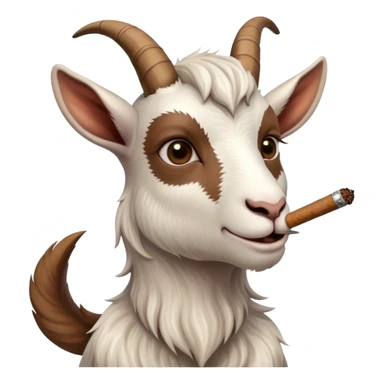goat smoking a blunt sticker