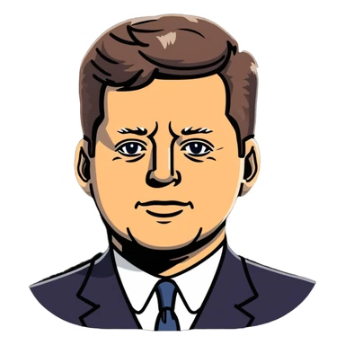John F. Kennedy presidential portrait sticker