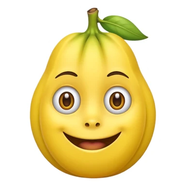 crea un emoji de un guineo tipo ed de pixar  sticker