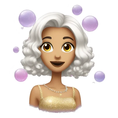 coquette bubble with sparkle sticker