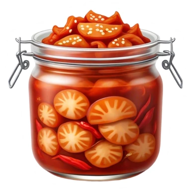 deep red spicy korean style kimchi sticker