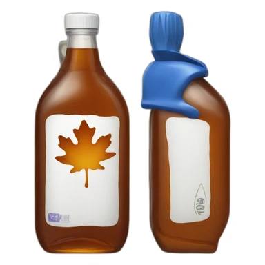 Bottle of maple syrup sticker