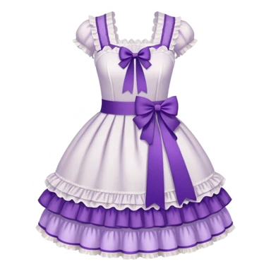 Lolita dress, white and purple sticker