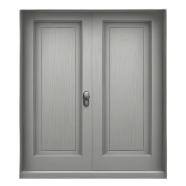 light gray wooden open door sticker