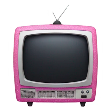 Pink ombre television with glitter  sticker