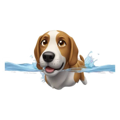 Dog who is swimming sticker