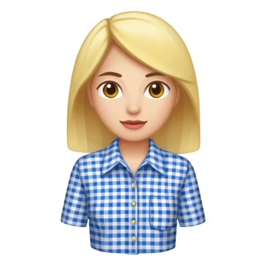 gingham shirt woman sticker