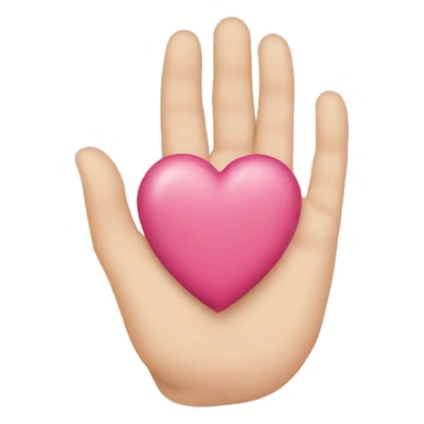 Hand heart on pinky sticker