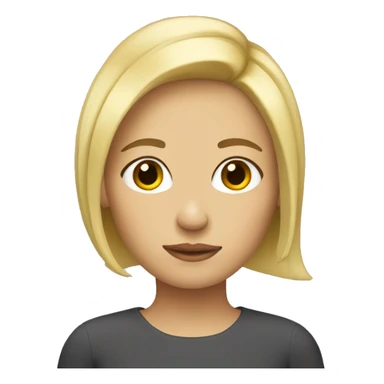 blonde girl with short picky hair  sticker