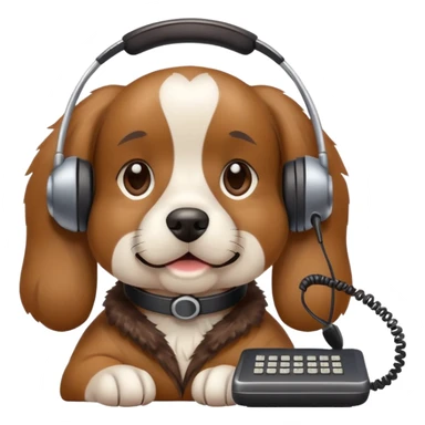Dog telemarketer  sticker