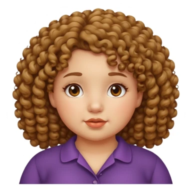 Fat curly head girl sticker