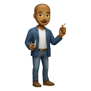 Man with carkey in his left hand and cigarette in right hand sticker