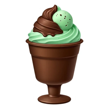 cup mint and chocolate ice cream sticker