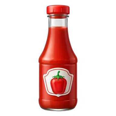 Ketchup in bottle sticker
