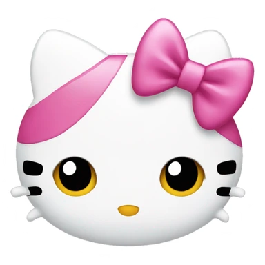 Hello kitty with pink bow  sticker
