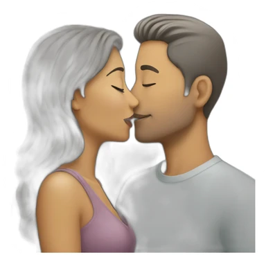 Two people kissing sticker