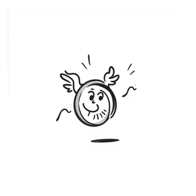 USDC coin, hand-drawn doodle style, playful and casual sticker