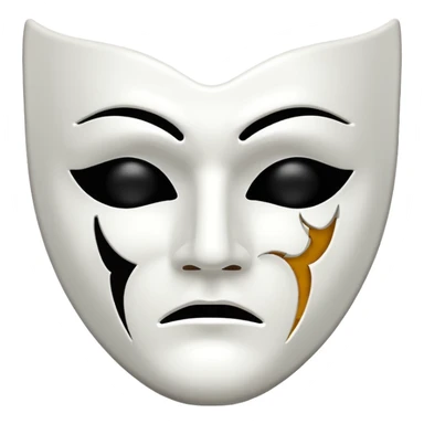 Theatre mask tragedy sticker
