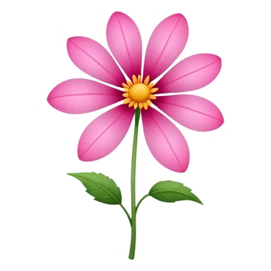 pink flower with a long root sticker