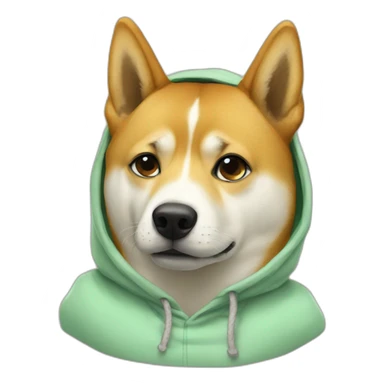 doge in a hoodie smoking  sticker