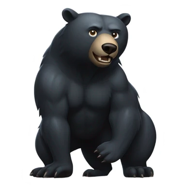 Ninja bear sticker