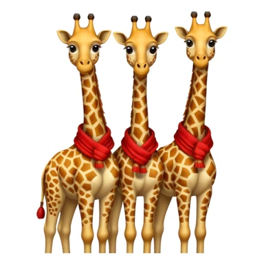 Giraffes with red Scarves sticker