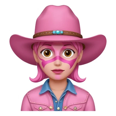 pink cowboy sticker