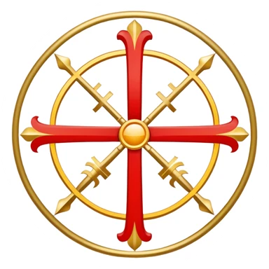 Pope's emblem with a touch of red sticker