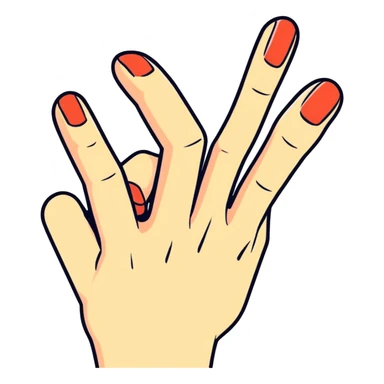 Fingers digging into something sticker