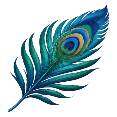 peacock feather sticker