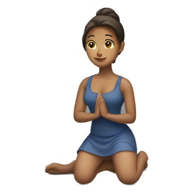 woman kneeling sticker