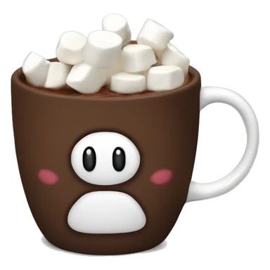 marshmallow cocoa mug sticker
