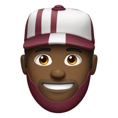 Baseball player with burgundy colored uniform sticker