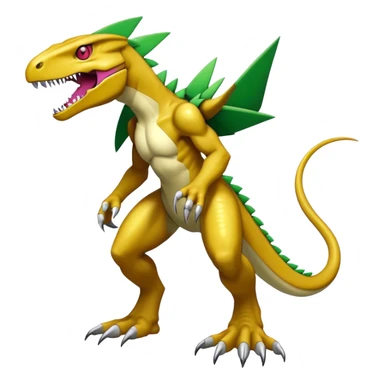  Cool Edgy Shiny Spectrobes-Digimon-Fakemon-Raptor-Reptile full body sticker