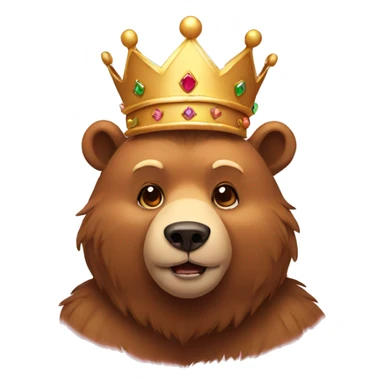 Bear wearing crown sticker
