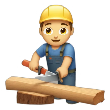 diabetic guy sawing wood sticker