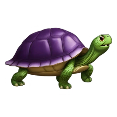 Aubergine et tortue sticker
