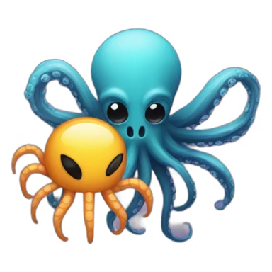 Octopus and spider like alien sticker