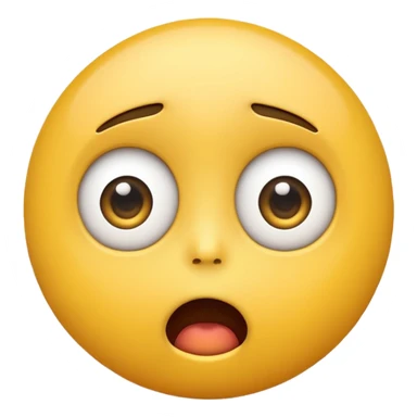 A shocked emoji sticker